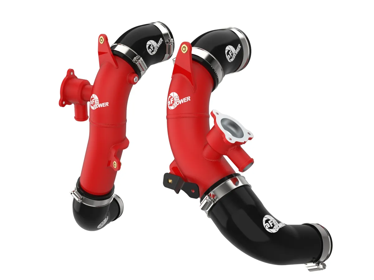 aFe POWER BladeRunner 2-1/2 IN Aluminum Hot Charge Pipe Red 22+ Tundra 23+ Sequoia