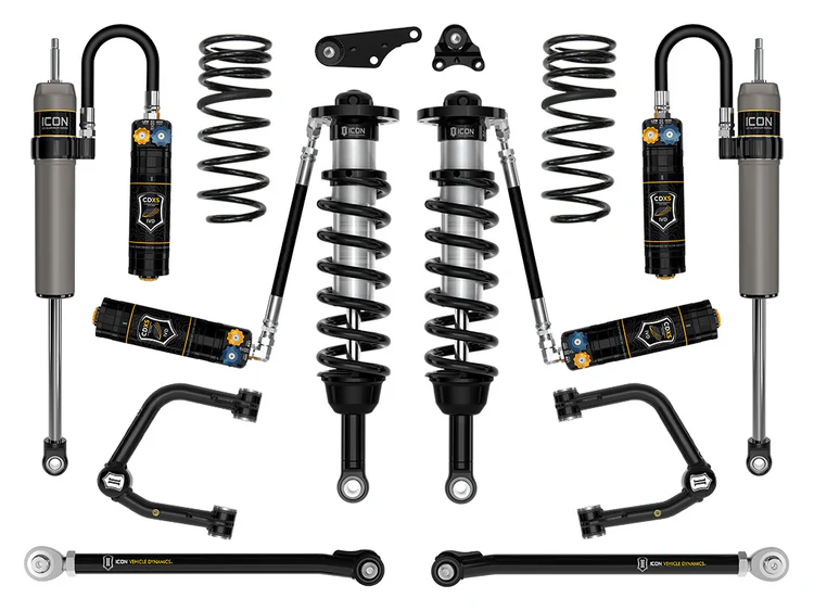 ICON 2024-2025 Toyota Tacoma 1.25-3" Lift, Stage 9 Suspension System, Tubular, Overland Rear Springs